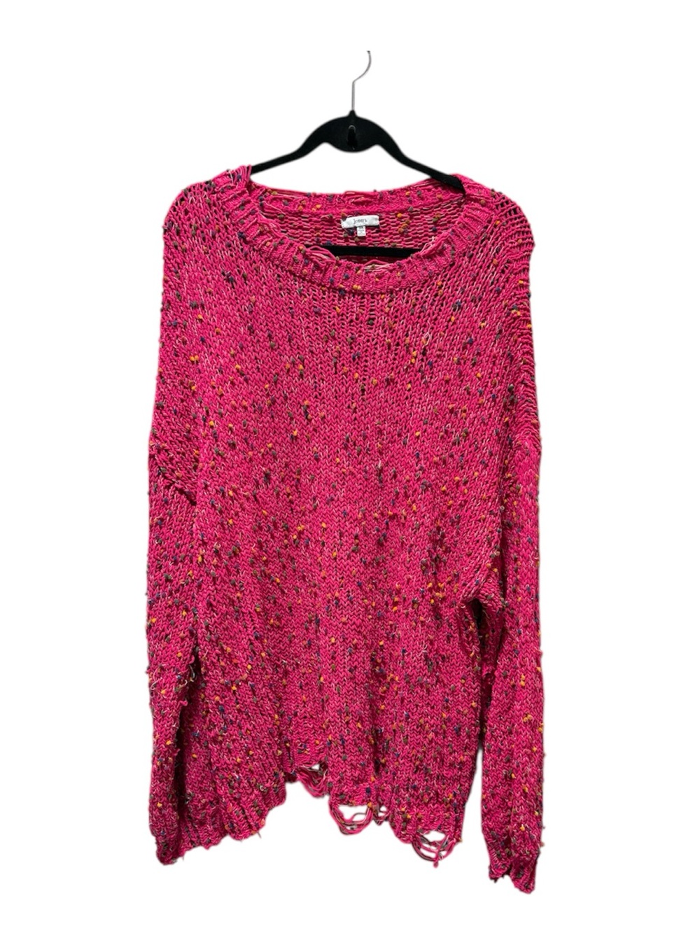 Jodifl Pink Rainbow Confetti Sweater Size 3X